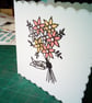 Orange bouquet thank you card - Image 2