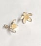 Flower studs made from Silver and set with a 6 mm Citrine bead - Image 4