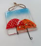 Fused Glass Umbrella Hooks: Kitchen Tea Towel, Dog Lead, Key Holder - Image 1