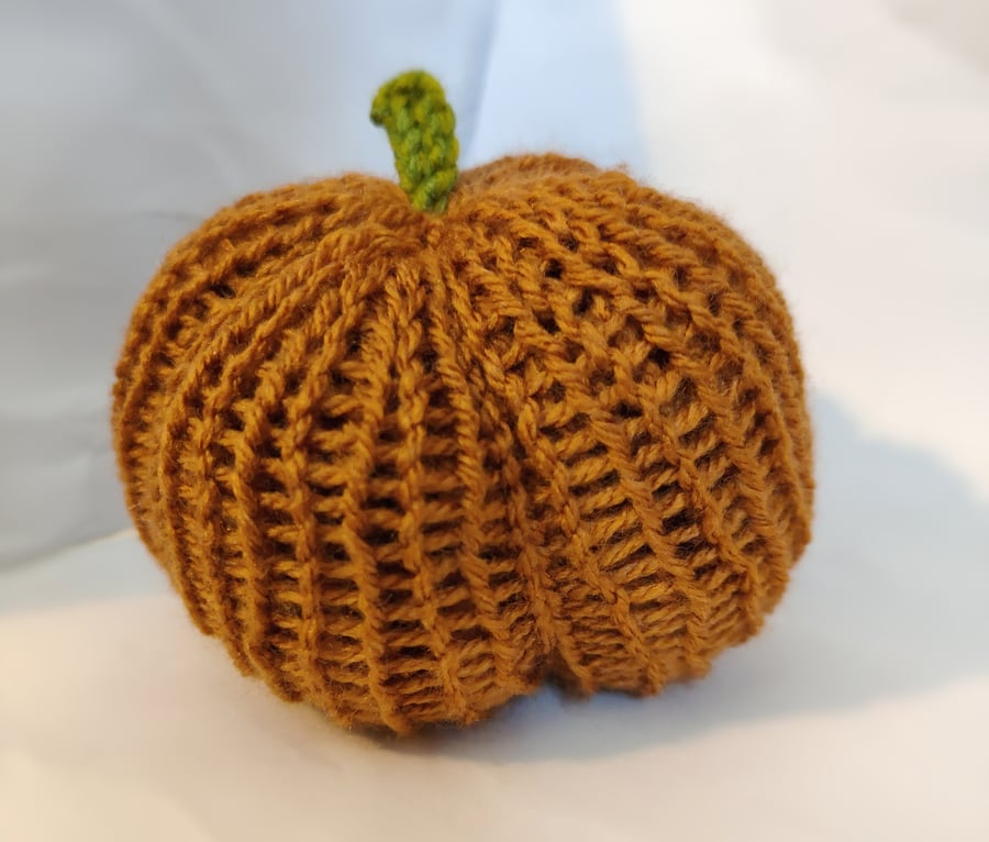 Handknitted Brown Decorative Pumpkin