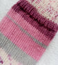 Hand-cranked Knitted Ribbed Wool Socks Size 4 to 5 - Image 3