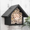 Small Bee Hotel and Insect House in Dark Green.