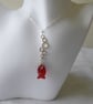 Sterling Silver and Swarovski Crystal Fish & Bubbles Necklace
