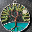 Peridot tree of life suncatcher