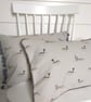 Sophie Allport Hares  Cushion with Dark Grey Piping
