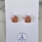 Cupcake stud earringd