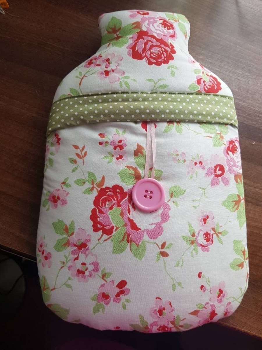 Cath Kidston rosali fabric hot water bottle cover