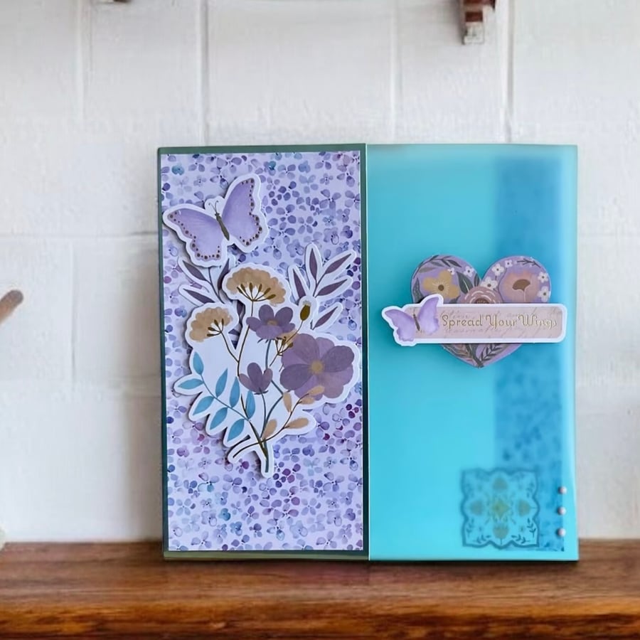  Floral Special Occasion Greetings Card. Blank Greetings Card.