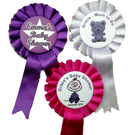 Personalised Baby Shower Rosette Custom Mum To Be Ribbon Party Badge from