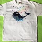 RAINBOW WHALE - kids t-shirt