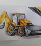 Any occasion card. Digger card. Decoupage card. Handmade card for him. Ref 323.  - Image 3