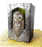 Tawny Owl in Tree Ceramic Pot - Hand Built - Image 1