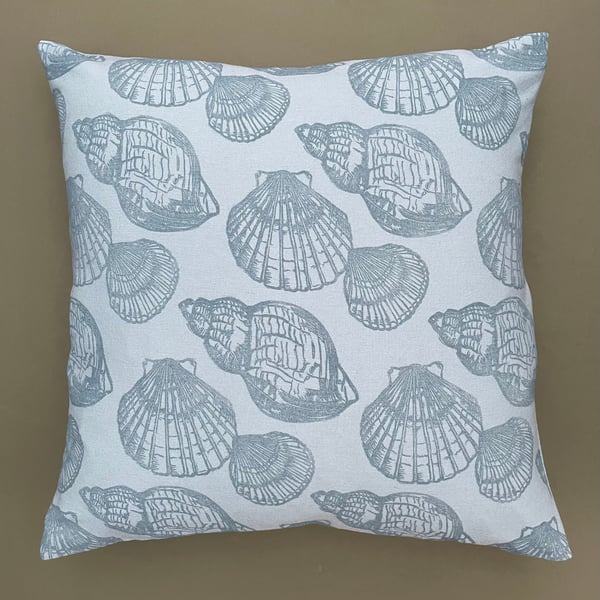 Sea Shell Cushion - Original Handprinted Lino Print Fabric