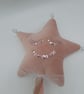 Fairy Wand - light pink velvet star with white bells.  - Image 3