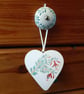 Fuchsia Heart Wooden Decoration - Image 9