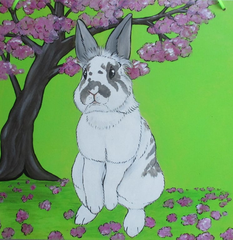 Pet Portrait in MDF Simple Style Bunny Rabbit Guinea Pig Cat Dog Horse Hamster