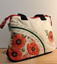 Handbag with poppies an letters  - Image 2