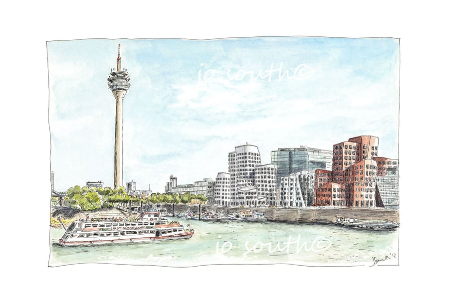 Medien Hafen, Düsseldorf, Germany - Limited Edition Art Print