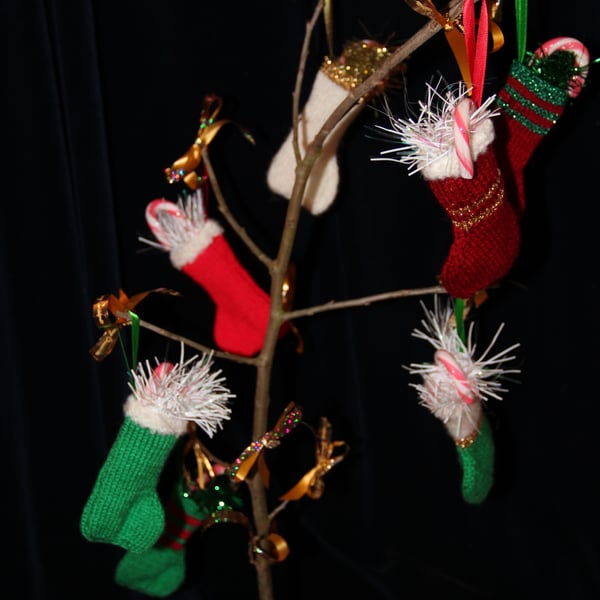 Hand Knitted Mini Stocking