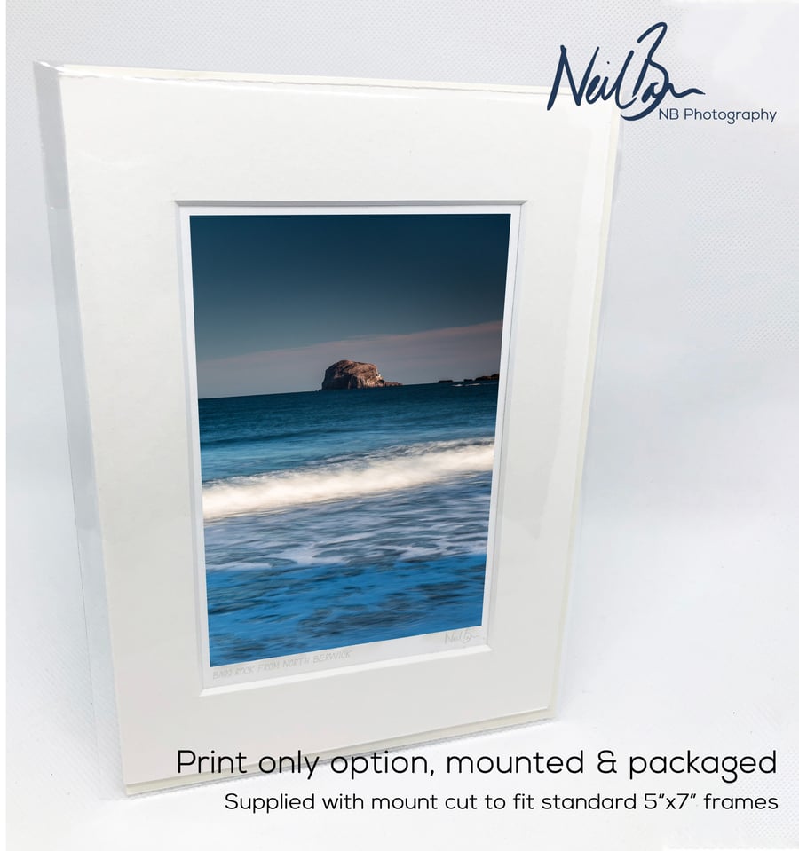 Bass Rock from North Berwick, Scotland - A6 (5"x 7") Unframed Print