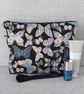 Large zipped pouch, project bag, cosmetic bag, butterflies - Image 9