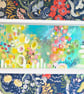 Neighbours Hollyhocks - Original Abstract Floral Painting in Peach and Lemons - Image 2