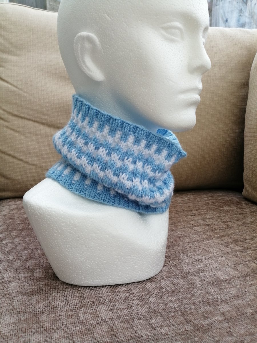 Warm knitted cowl