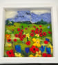 Wildflower meadow needle felting 9.5x9.5" original
