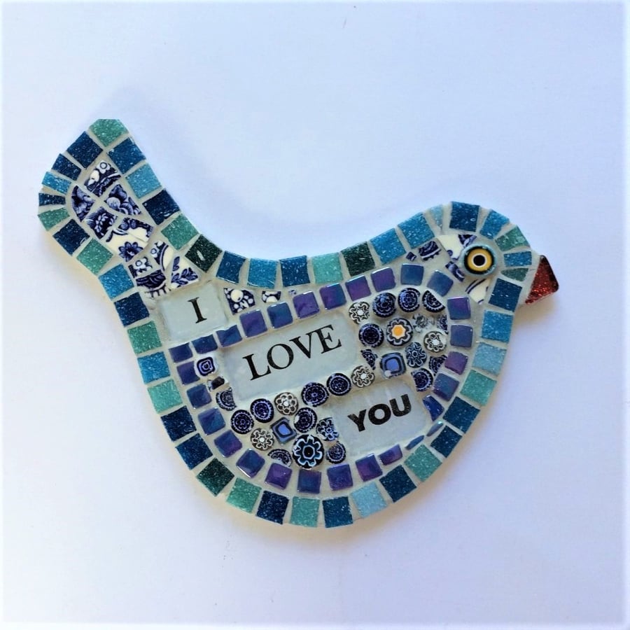 I Love You Mosaic Bird