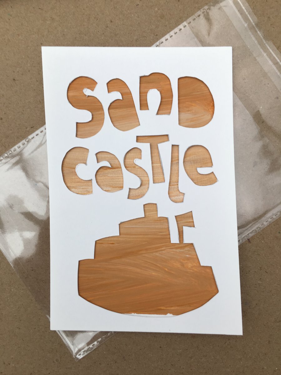 (TXT 40) Handcut artwork: Sand castle