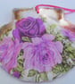 Pink Roses Decoupaged flat scallop shell wall decoration. - Image 3