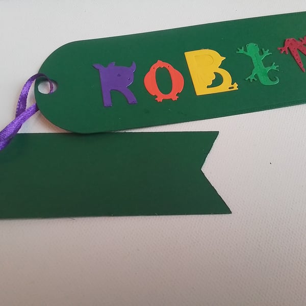 Book mark. Personalised book mark. Made to order. Animals.. Ref 130