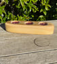 Handmade Pine Wood Candle Holder with Glass Liners - Image 2
