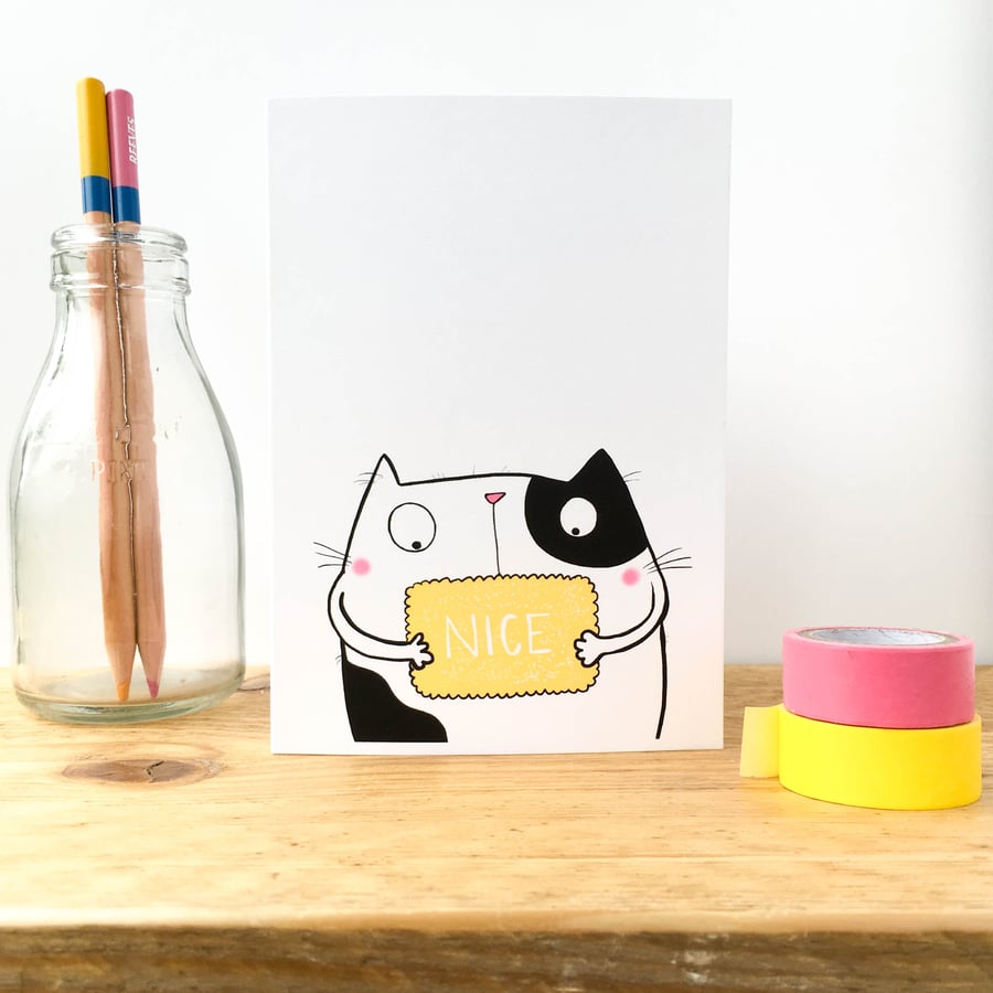 Nice Biscuit Cat Card