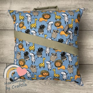 Wild animals Reading cushion, Unique gifts, Childrens bedroom decor