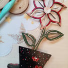 Hand painted Wooden flower 