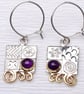 Aqua Chalcedony contemporary handmade earrings. choice of stones. Matching S. - Image 9