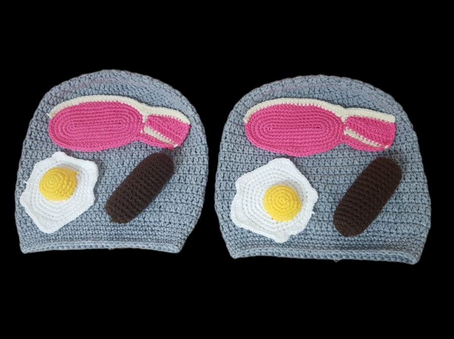 Crochet Breakfast Headrest Covers