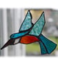 SOLD Kingfisher Suncatcher Stained Glass British Bird Handmade - Image 3