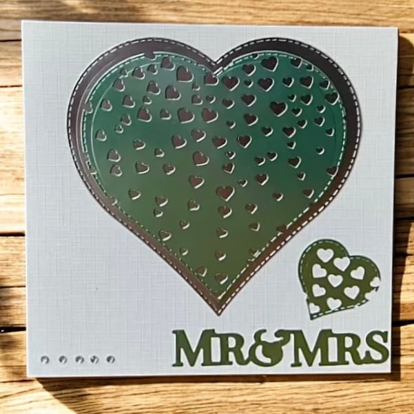 Heart themed Wedding Card.