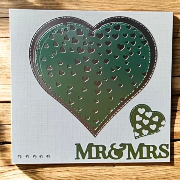 Heart themed Wedding Card.