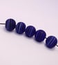 Handmade blue stripey lamp work glass beads - Image 8