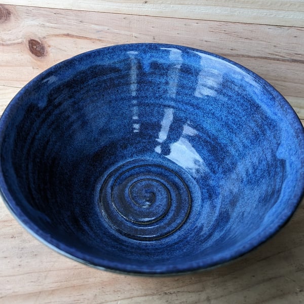 Blue swirl bowl