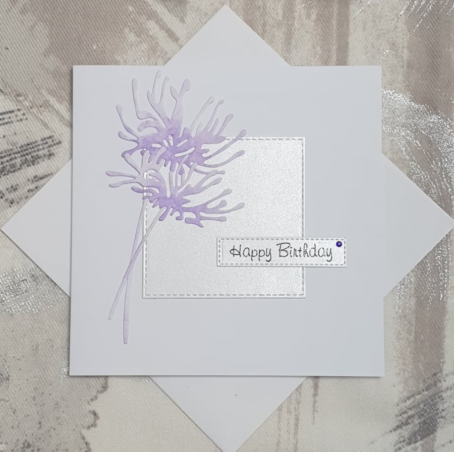 Birthday Card - Lilac Flowers