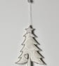 'Christmas Tree with a Glitter Star and Heart'- Hanging Decoration - Image 3