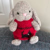 Rosy, little bunny from a pattern by Elves World.