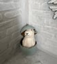 Paper mache sheep in an eggshell assemblage art - Image 4