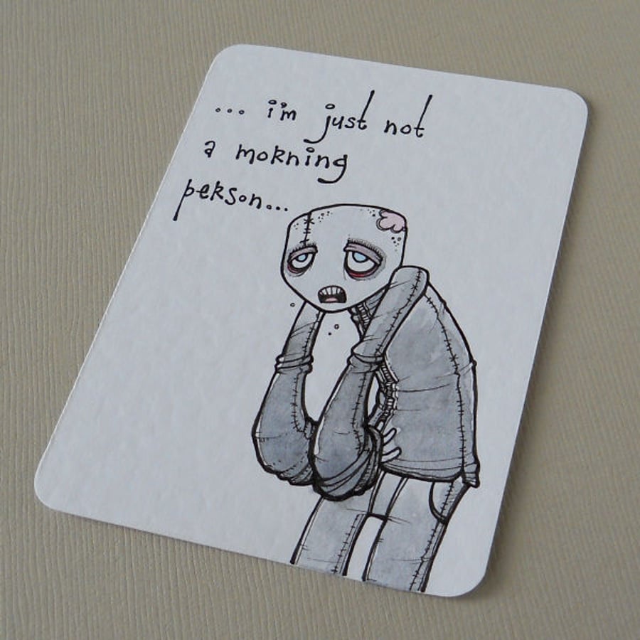 not a morning zombie - aceo