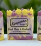 Black Plum and Rhubarb Handmade Soap - Image 3