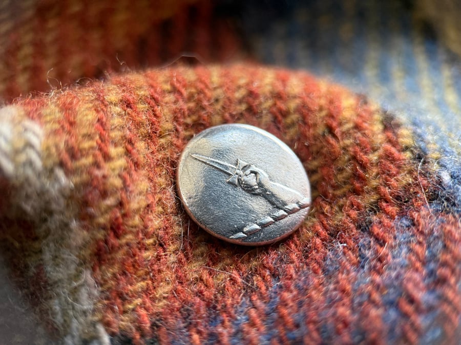 Sterling Silver Wax Seal Pin Badge